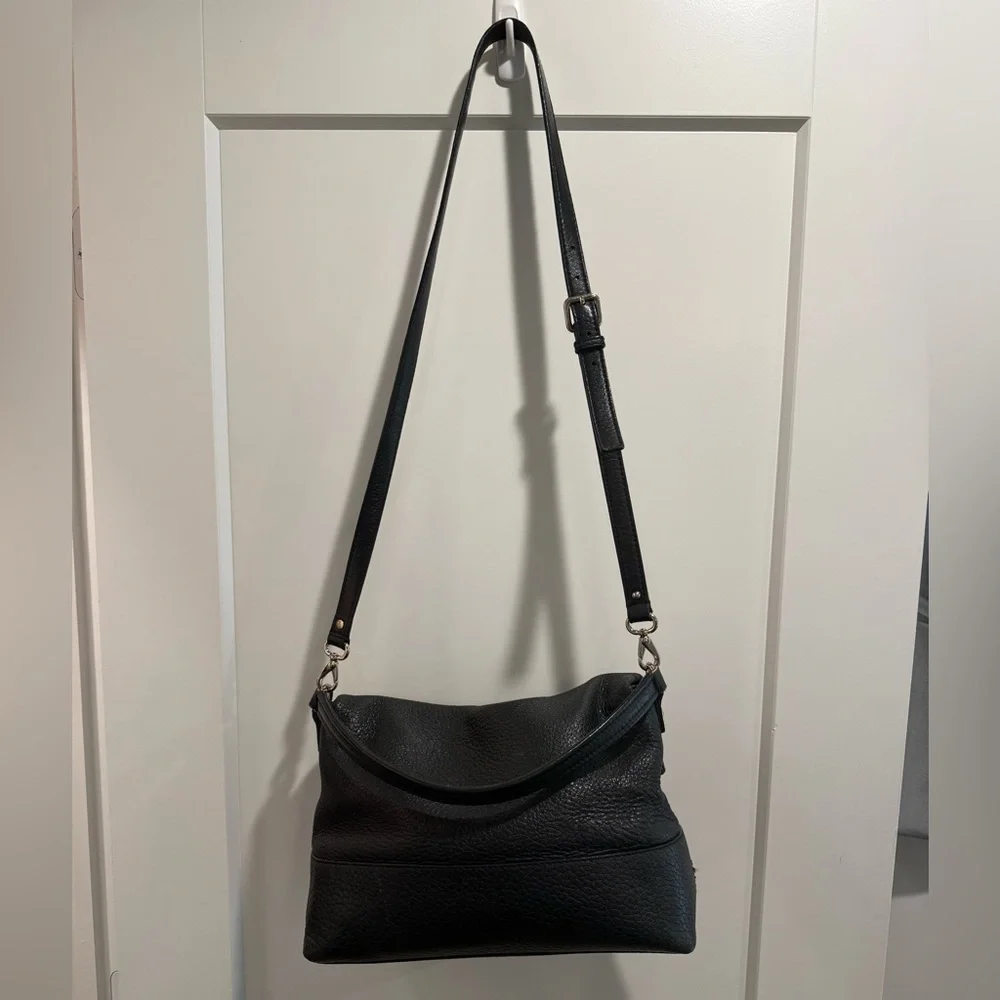 Kate Spade Large Maria Southport Avenue Black Leather‎ Cross Body